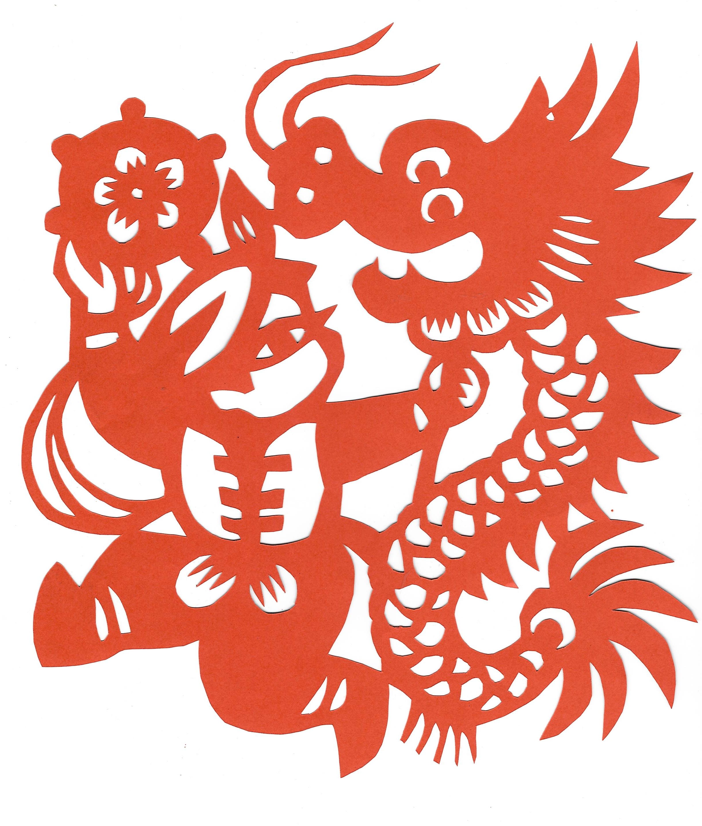 巧手剪紙迎新年 剪出龍年新氣象